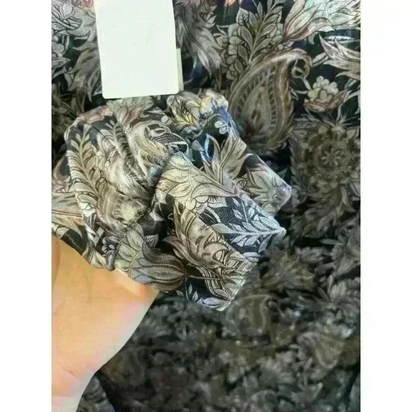 NWT Melloday Velvet Mini Dress Size Large Black grey maroon STUNNING high neck - Picture 5 of 8